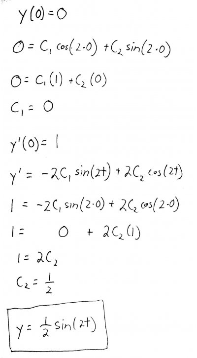 Initial value solution.