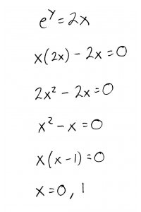 Solving the system of equations.