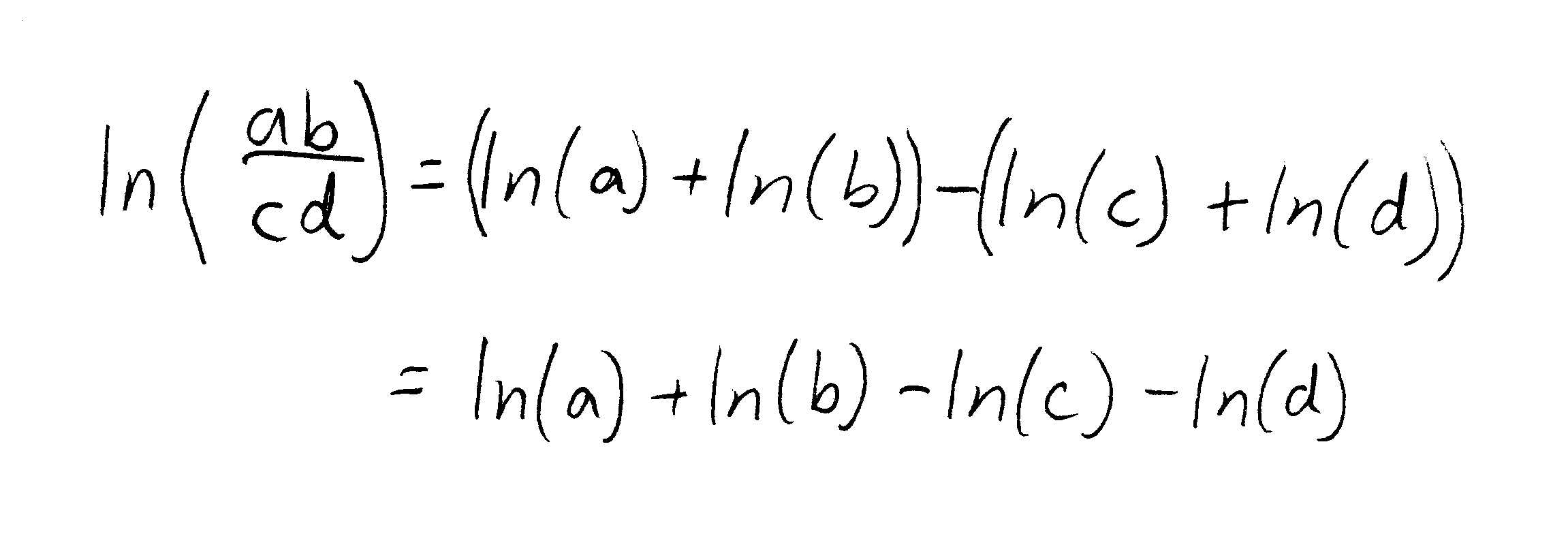 how to find derivative of log